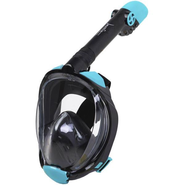 Маска для плавания полнолицевая Marlin TRAVEL S/M Black/Aqua