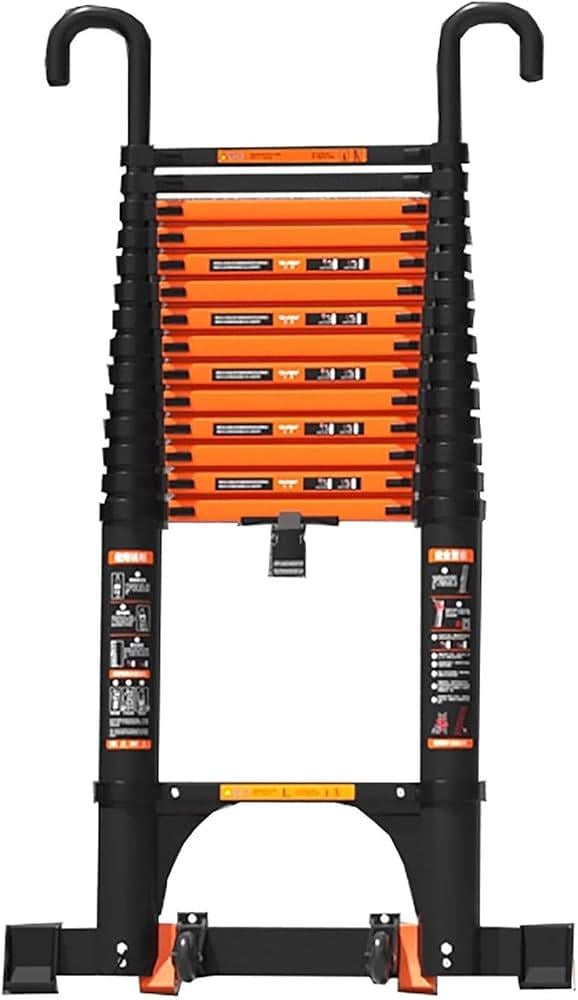 Драбина телескопічна BAFEN 14 сходинок з крючками 5,5 м Драбина телескопічна BAFEN 14 сходинок з крючками 5,5 м