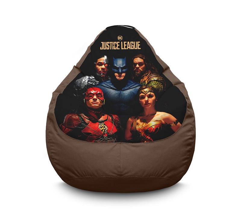 Кресло мешок iPuff Justice League Black Оксфорд XXXL 100х135 см Коричневый