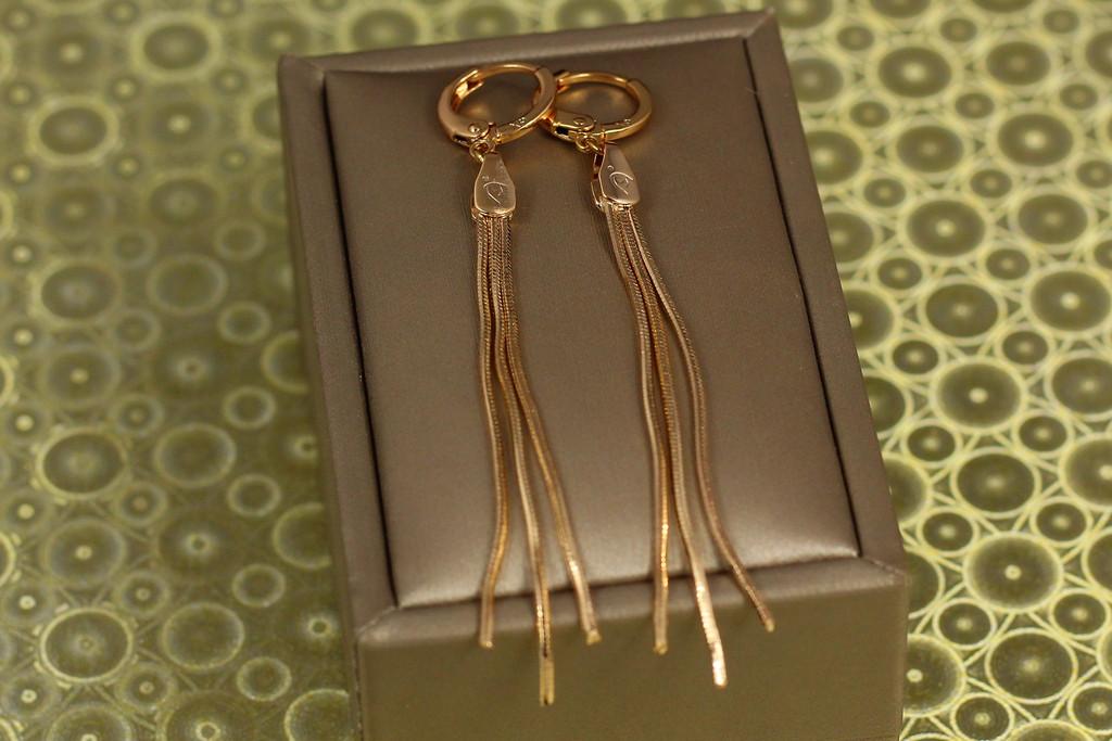 Серьги отметки Xuping Jewelry основа на колечке 7,5 см Золотистый (2181180298)