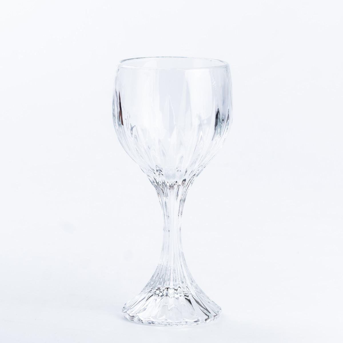 Келихи для вина з різьбленим візерунком 157 мл 6 шт. Прозорий - фото 2