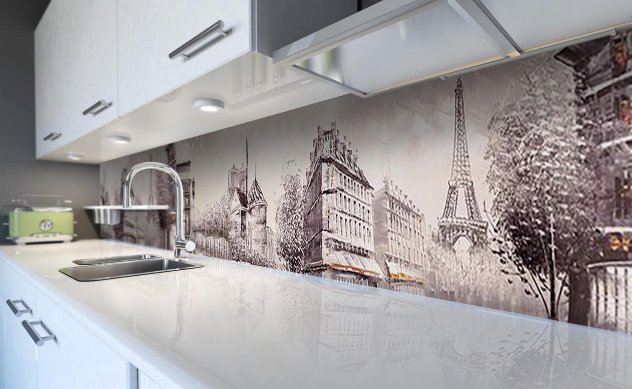 Кухонный фартук Zatarga "Ретро Париж эйфелева башня" из самоклеющейся виниловой пленки 65х250 см Серый Кухонный фартук Zatarga "Ретро Париж эйфелева башня" из самоклеющейся виниловой пленки 65х250 см Серый