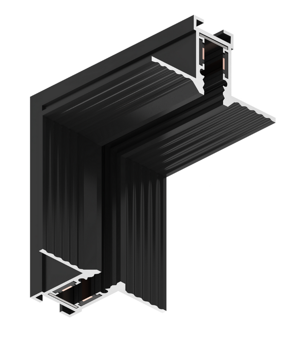 Соединитель угловой вертикальний для магнитного шинопровода встроенного MERALLI Черный (TRUV0V002)