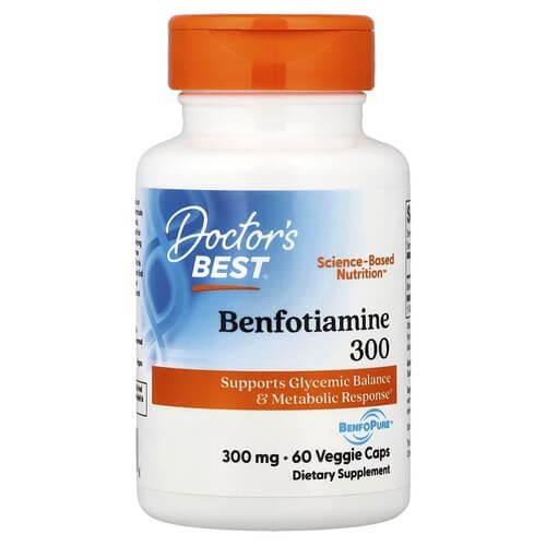 Тиамин B-1 Doctor's Best Benfotiamine 300 with BenfoPure 300 мг 60 Veggie Caps (DRB-00270)