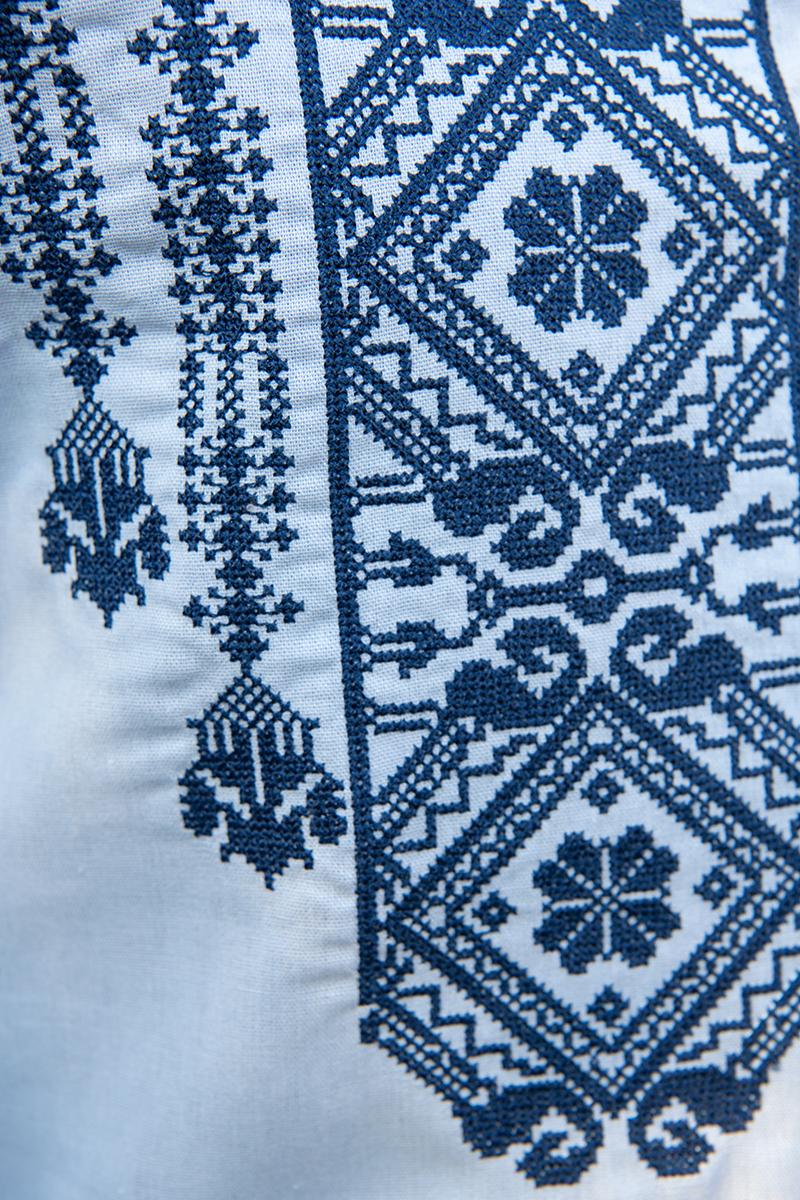 Вышиванка мужская с орнаментом на одну сторону натуральный лен 5XL (2424041715) - фото 4 Вышиванка мужская с орнаментом на одну сторону натуральный лен 5XL (2424041715) - фото 4