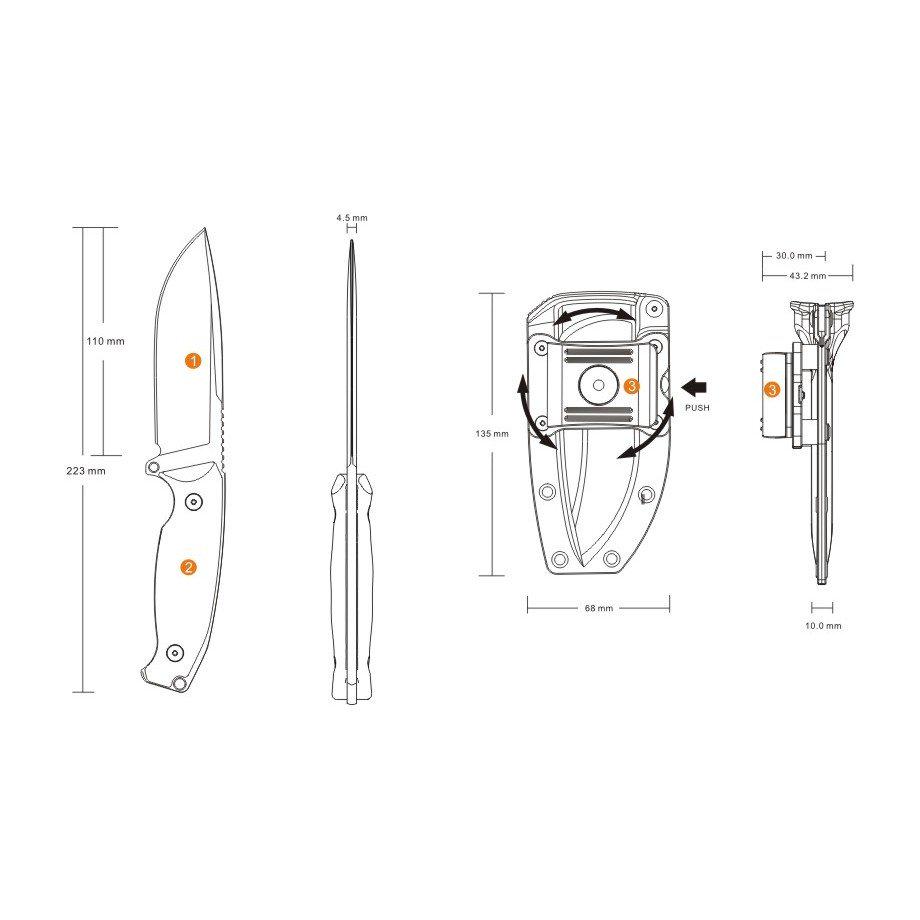 Ніж Ruike Jager F118-G - фото 3