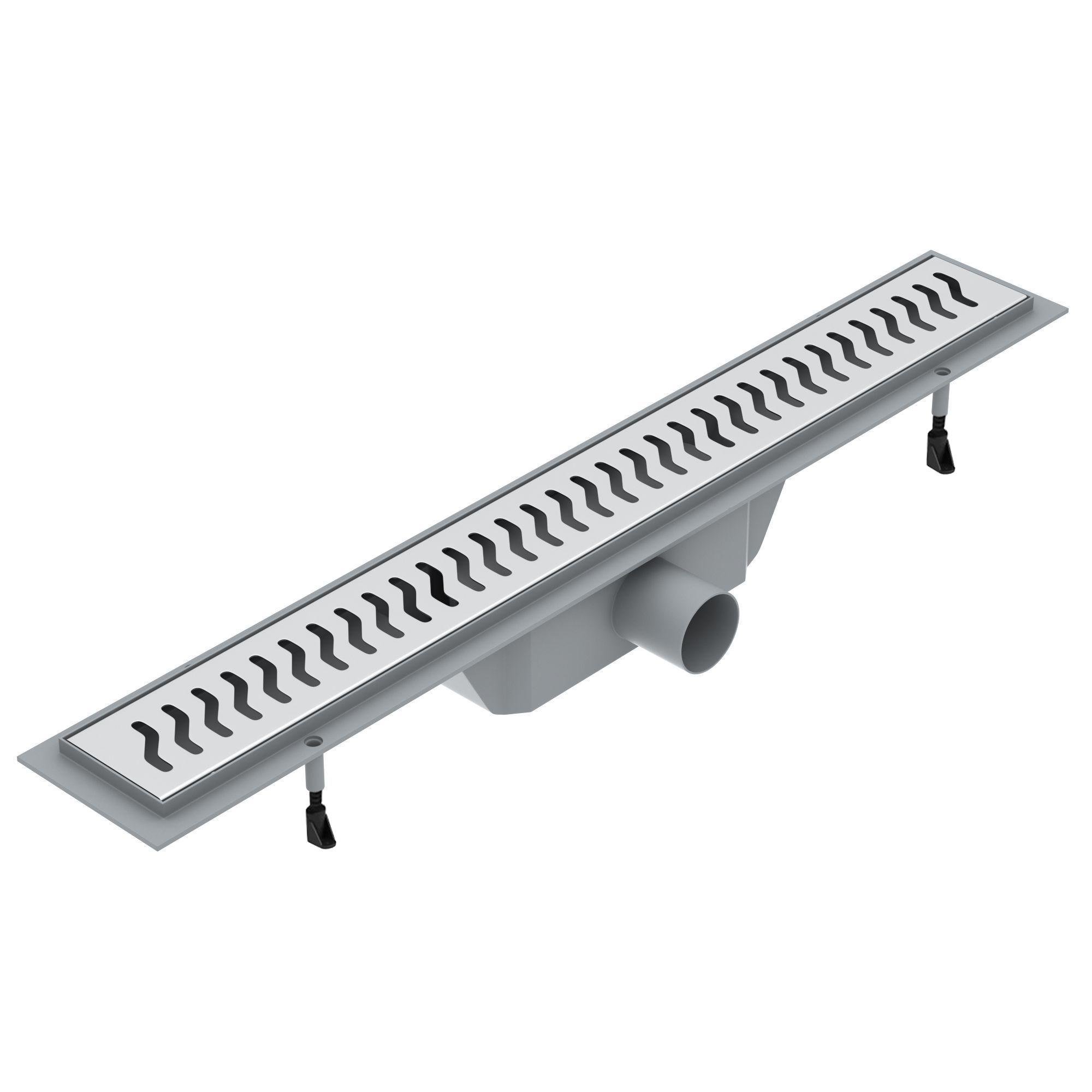 Трап линейный VOLLE 90-22-603 с решеткой волн 600 мм (ANT-71622)