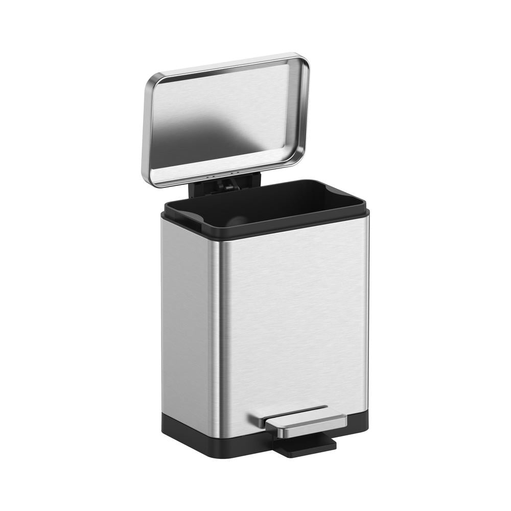 Ведро для мусора KOER TC-010315-02 15 л с плавным закрытием прямоугольное нержавеющая сталь (KR5603) - фото 2 Ведро для мусора KOER TC-010315-02 15 л с плавным закрытием прямоугольное нержавеющая сталь (KR5603) - фото 2