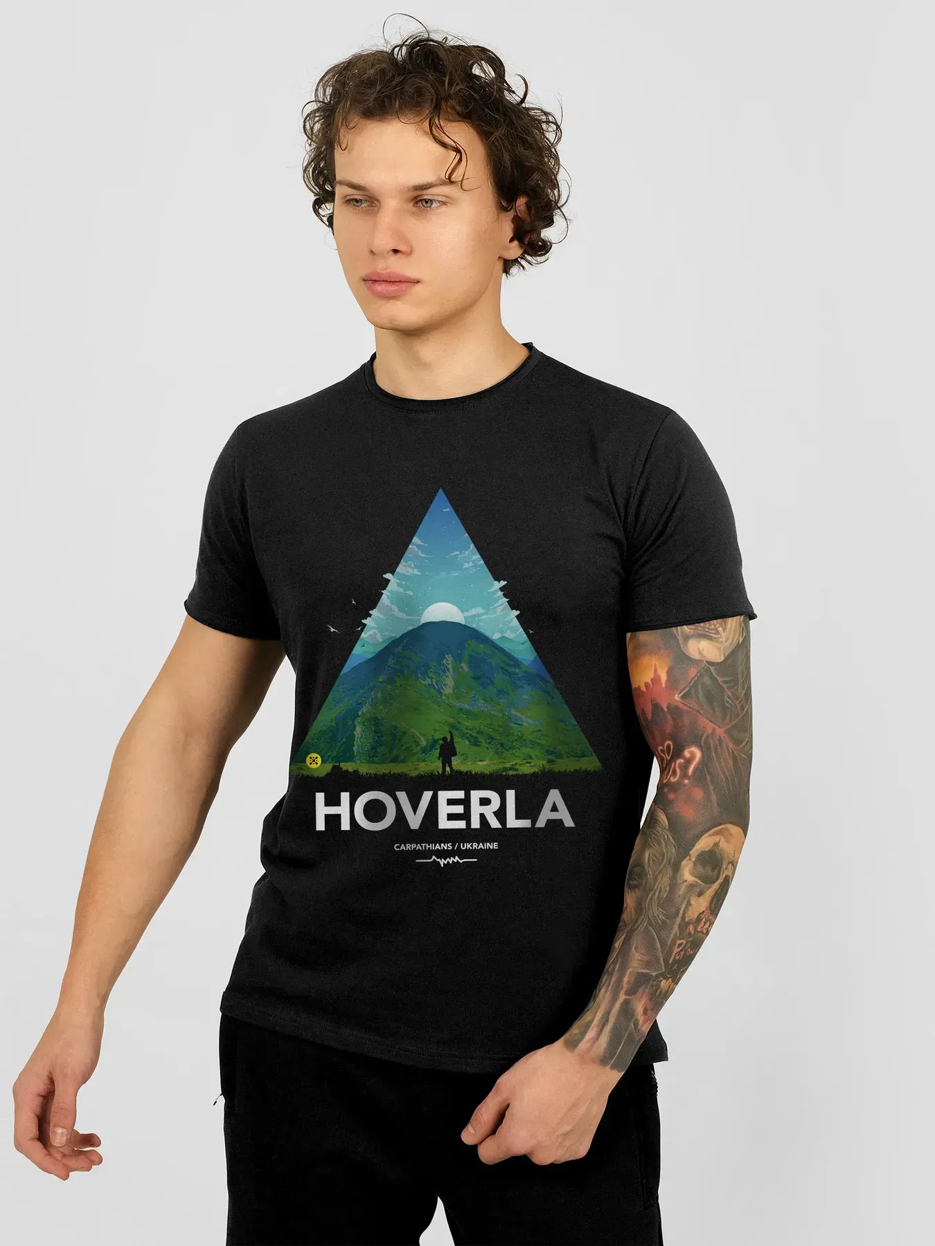 Футболка мужская Hoverla XL Черный (26825041)
