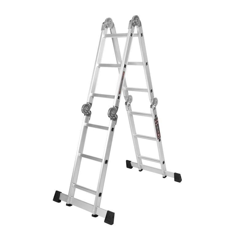 Драбина-трансформер алюмінієва Kraft&Dele KD4070 з платформою для дому саду та ремонту сходинки 4x3 (KD4070)