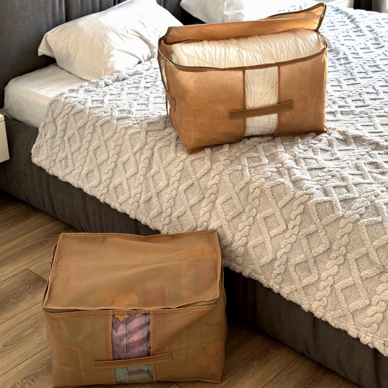 Сумка для зберігання речей XL Бежевий (Hs-XL-beg)) - фото 2 Сумка для зберігання речей XL Бежевий (Hs-XL-beg)) - фото 2