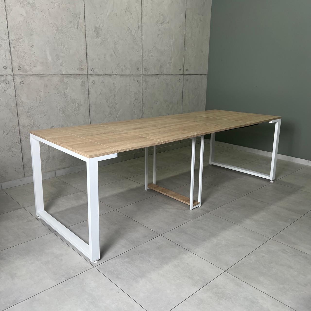 Стол-трансформер раздвижной для дома LONG Loft металлический 3 м Дуб Сонома/Белый мет (УТП017699) - фото 1 Стол-трансформер раздвижной для дома LONG Loft металлический 3 м Дуб Сонома/Белый мет (УТП017699) - фото 1