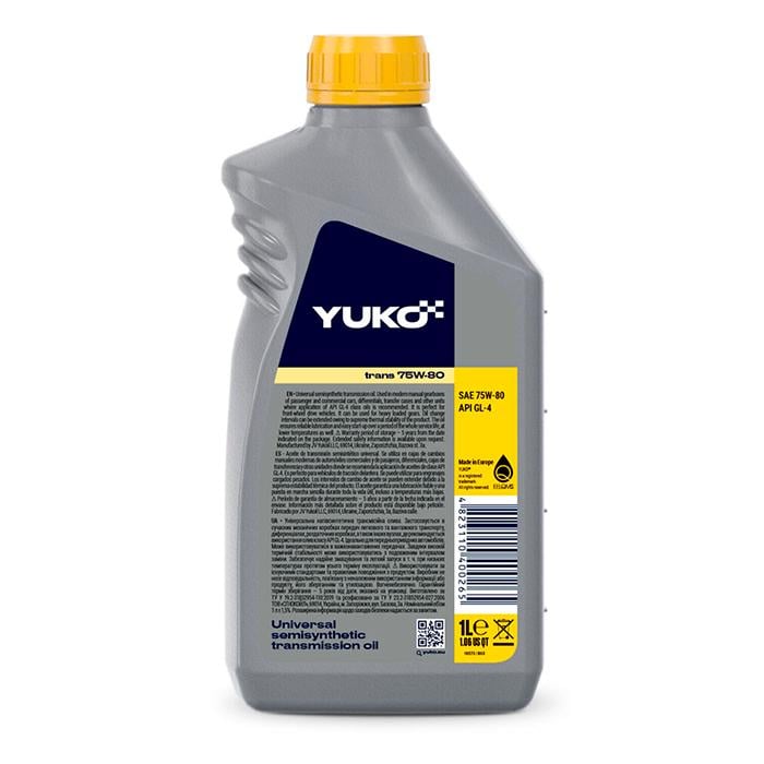 Трансмісійне мастило YUKO TRANS 75W-80 1 л (162562) - фото 2 Трансмісійне мастило YUKO TRANS 75W-80 1 л (162562) - фото 2