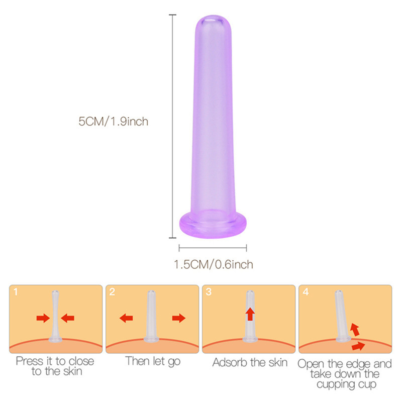 Банка-мини для лица вакуумная силиконовая Фиолетовый (GS013) - фото 3 Банка-мини для лица вакуумная силиконовая Фиолетовый (GS013) - фото 3