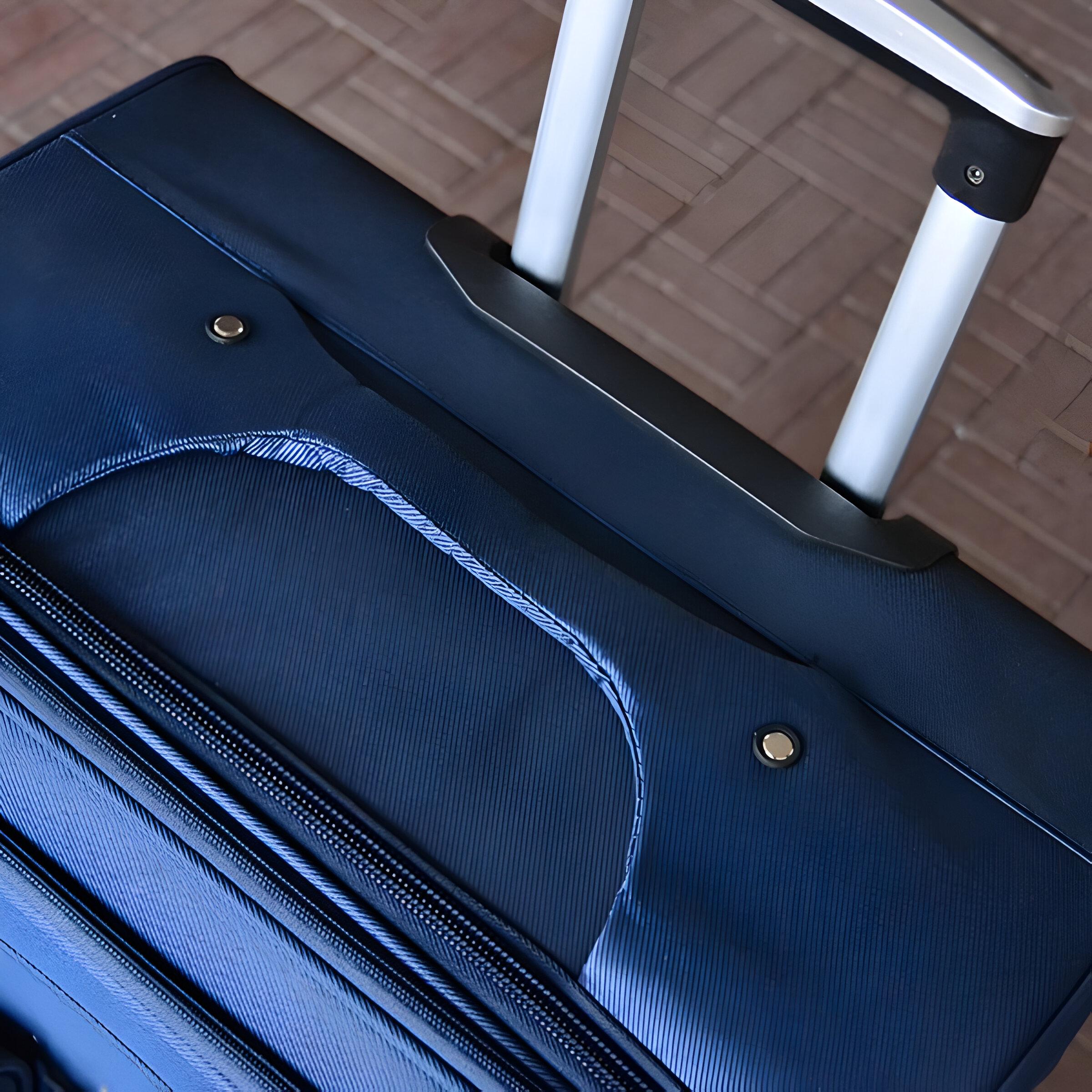 Набір з трьох валіз кордура з кодовим замком Синій (M90-3) - фото 3