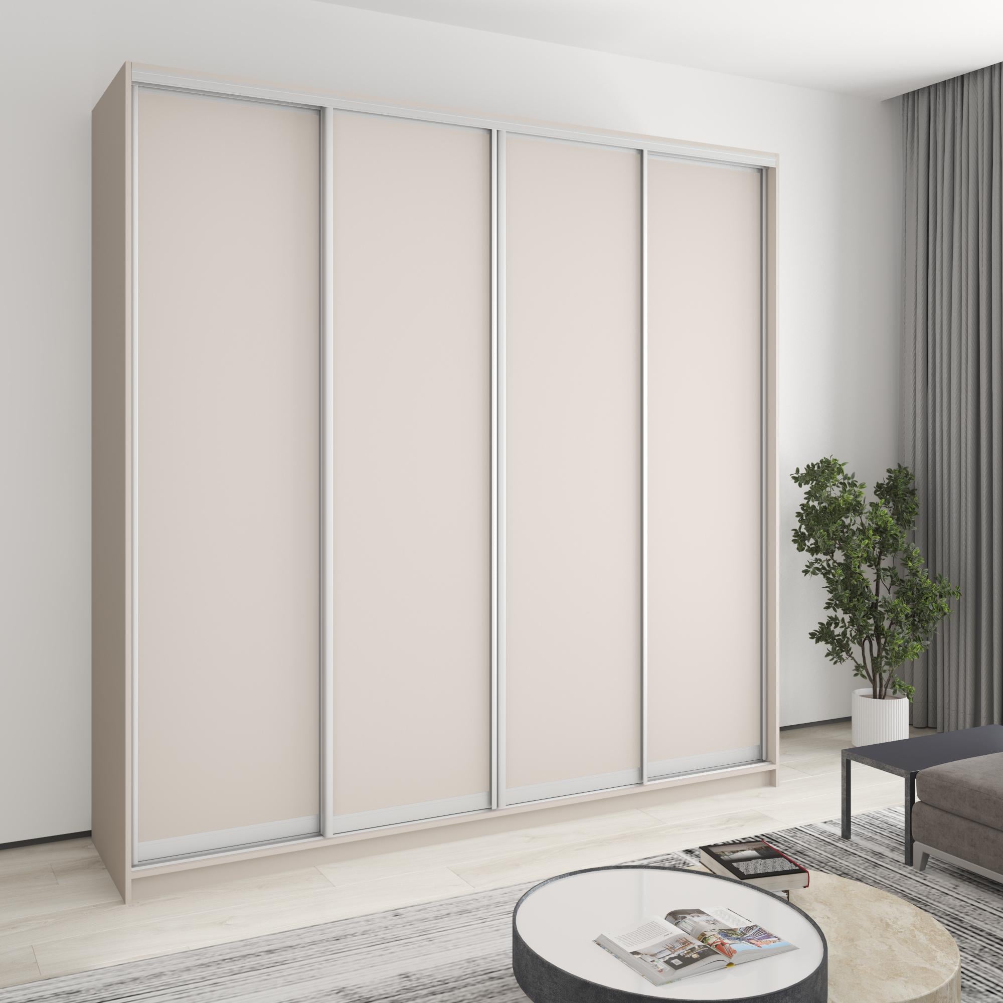 Шкаф-купе четырехдверный MebelStar Комбо AL 4 ДСП 240x60x240 см Кашемир (MBS-13285) Шкаф-купе четырехдверный MebelStar Комбо AL 4 ДСП 240x60x240 см Кашемир (MBS-13285)
