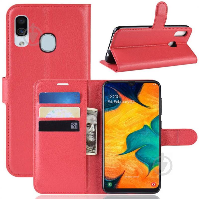 Чехол-книжка Litchie Wallet для Samsung Galaxy A20 / Galaxy A30 Красный (hub_kNte79703)