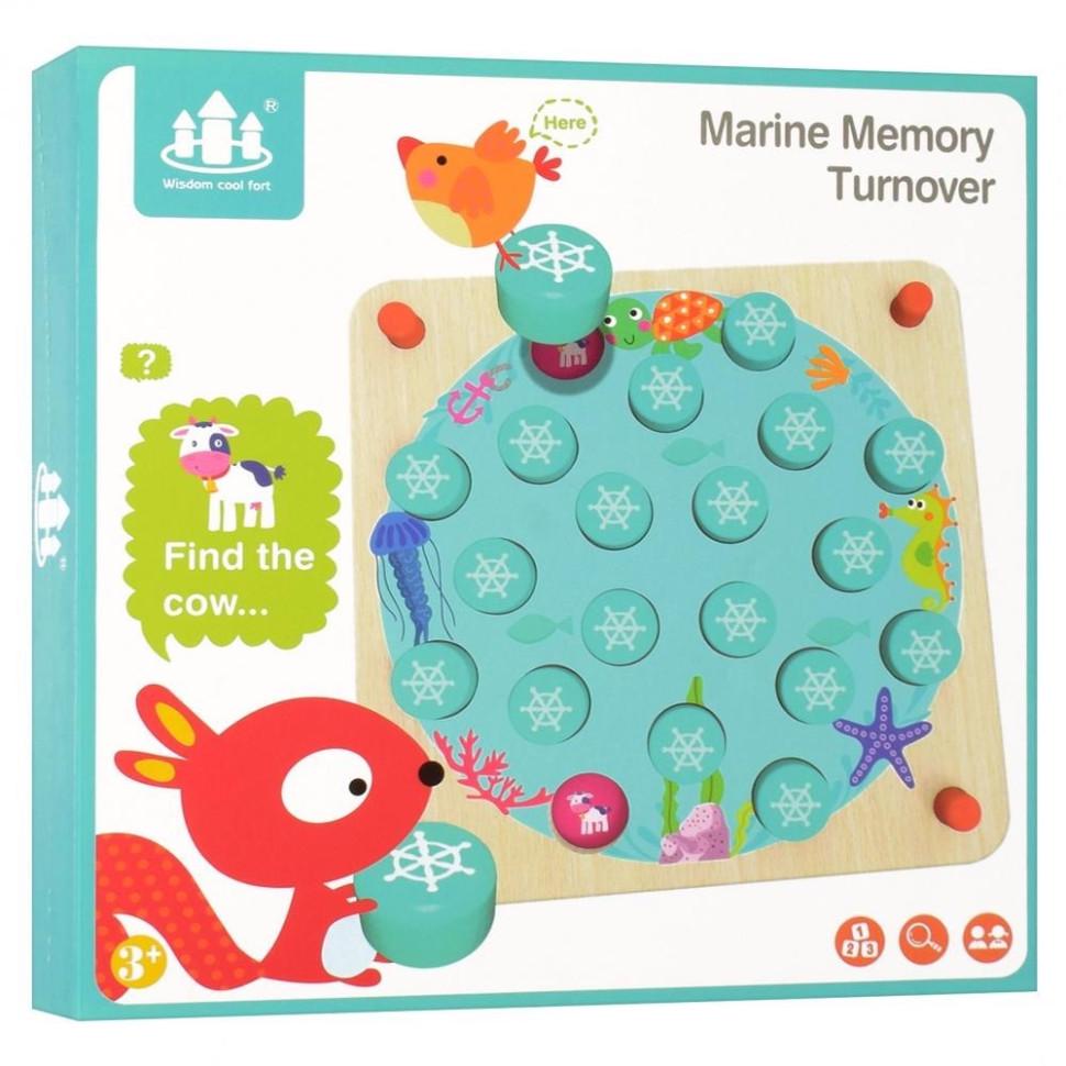 Игра мемори деревянная 26.5х26.5 см Bambi Развивающая с карточками (ID-180-D-120)