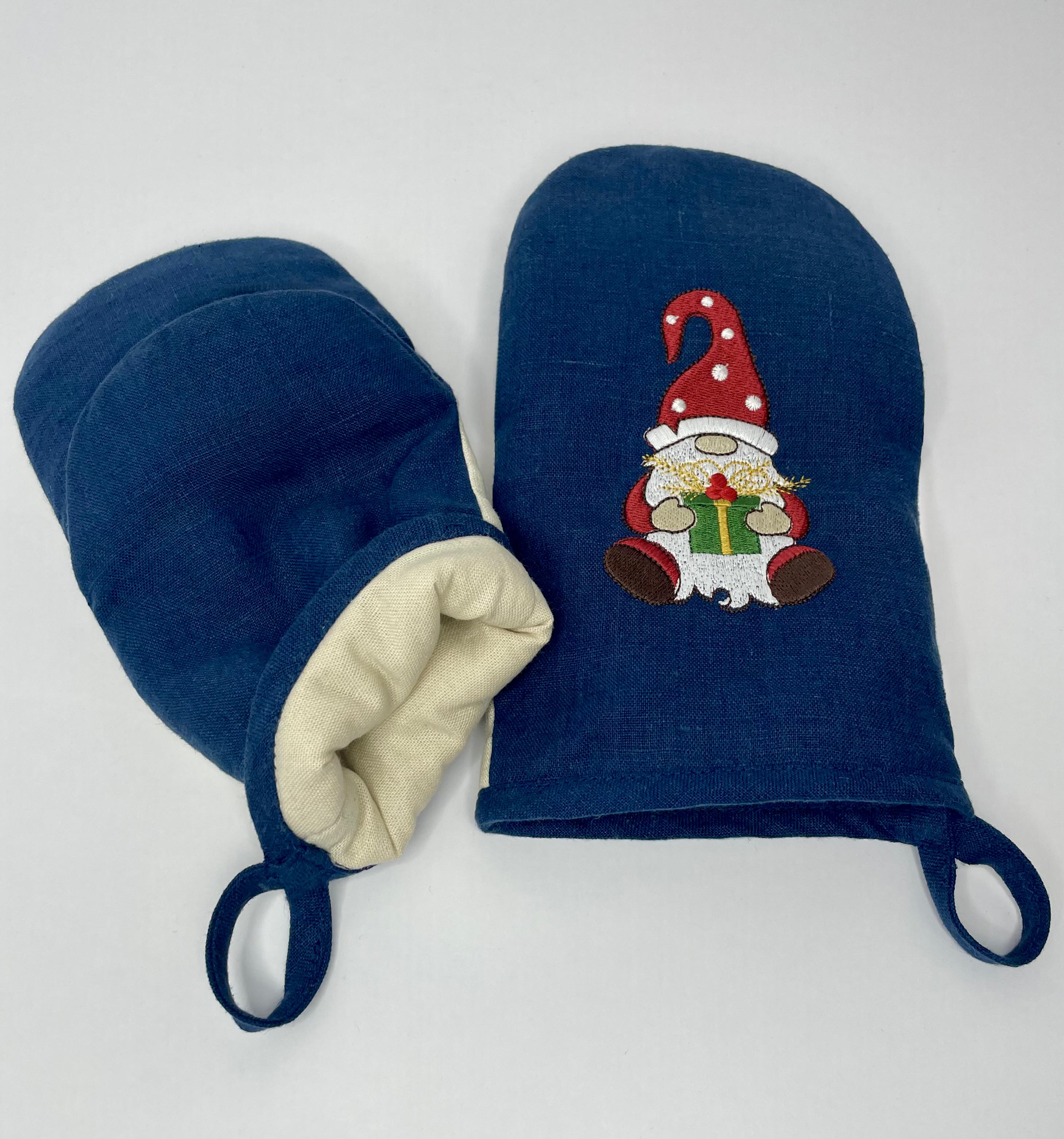 Перчатка с вышивкой Гном Синий (30084527) - фото 3 Перчатка с вышивкой Гном Синий (30084527) - фото 3