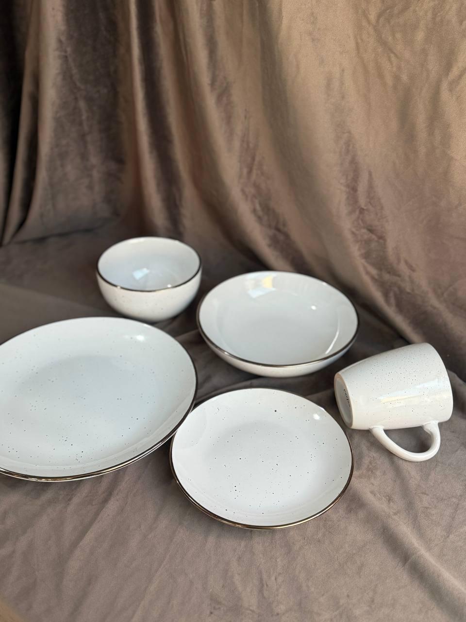 Столовий сервіз YIWU HP-19-34-5 кераміка 6 персон 30 предметів Білий (HP-19-34-5) - фото 5 Столовий сервіз YIWU HP-19-34-5 кераміка 6 персон 30 предметів Білий (HP-19-34-5) - фото 5