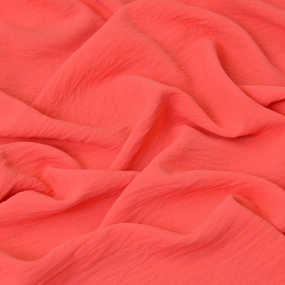 Ткань плательная креп Мадагаскар Коралл (16160)