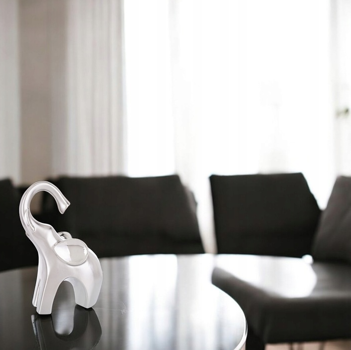 Статуетка декоративна керамічна ART-POL Слон Срібний (163807) - фото 5