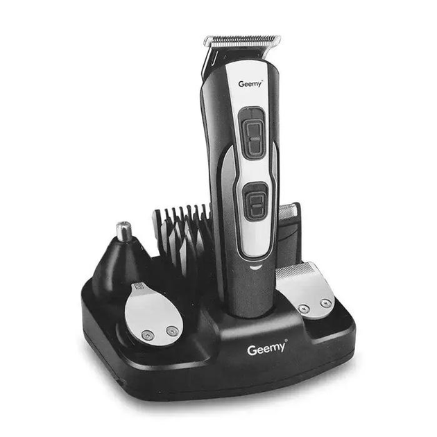 Машинка тример акумудяторний Geemy GM-592 10в1 для бороди/волосся/носа/вух Сірий (ML-04765) Машинка тример акумудяторний Geemy GM-592 10в1 для бороди/волосся/носа/вух Сірий (ML-04765)