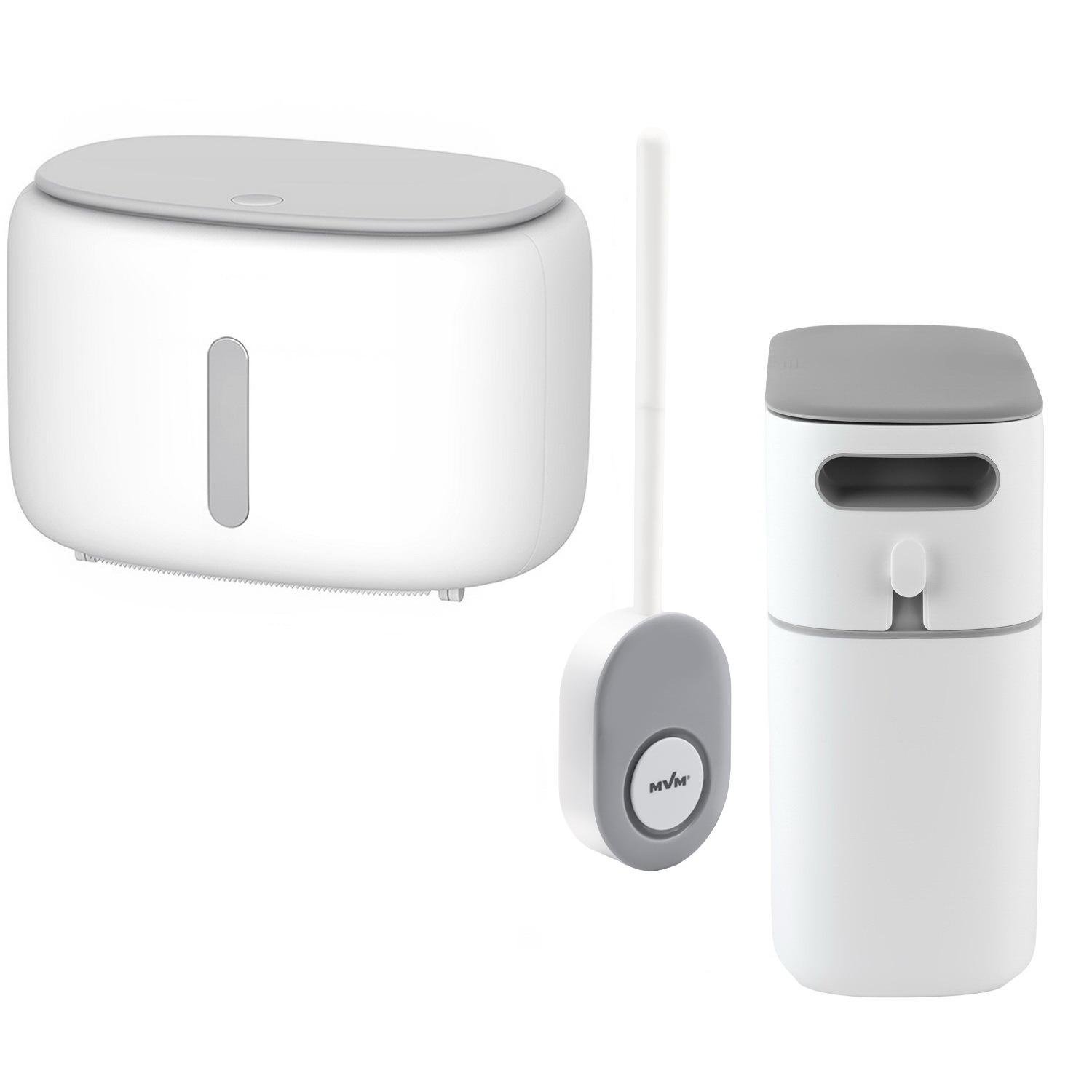 Набір аксесуарів для ванної MVM №30 MVM-MH-30 white/gray Сірий (228054)