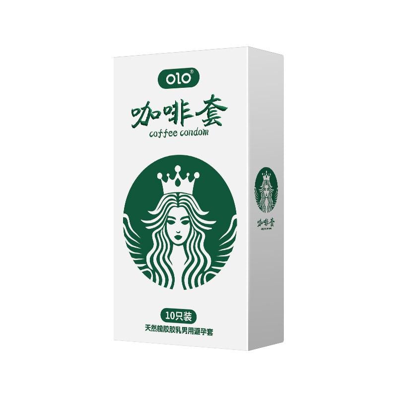 Презервативи ультратонкі OLO Coffee з гіалуроновою кислотою та легким кавовим ароматом 0,03 мм 10 шт.