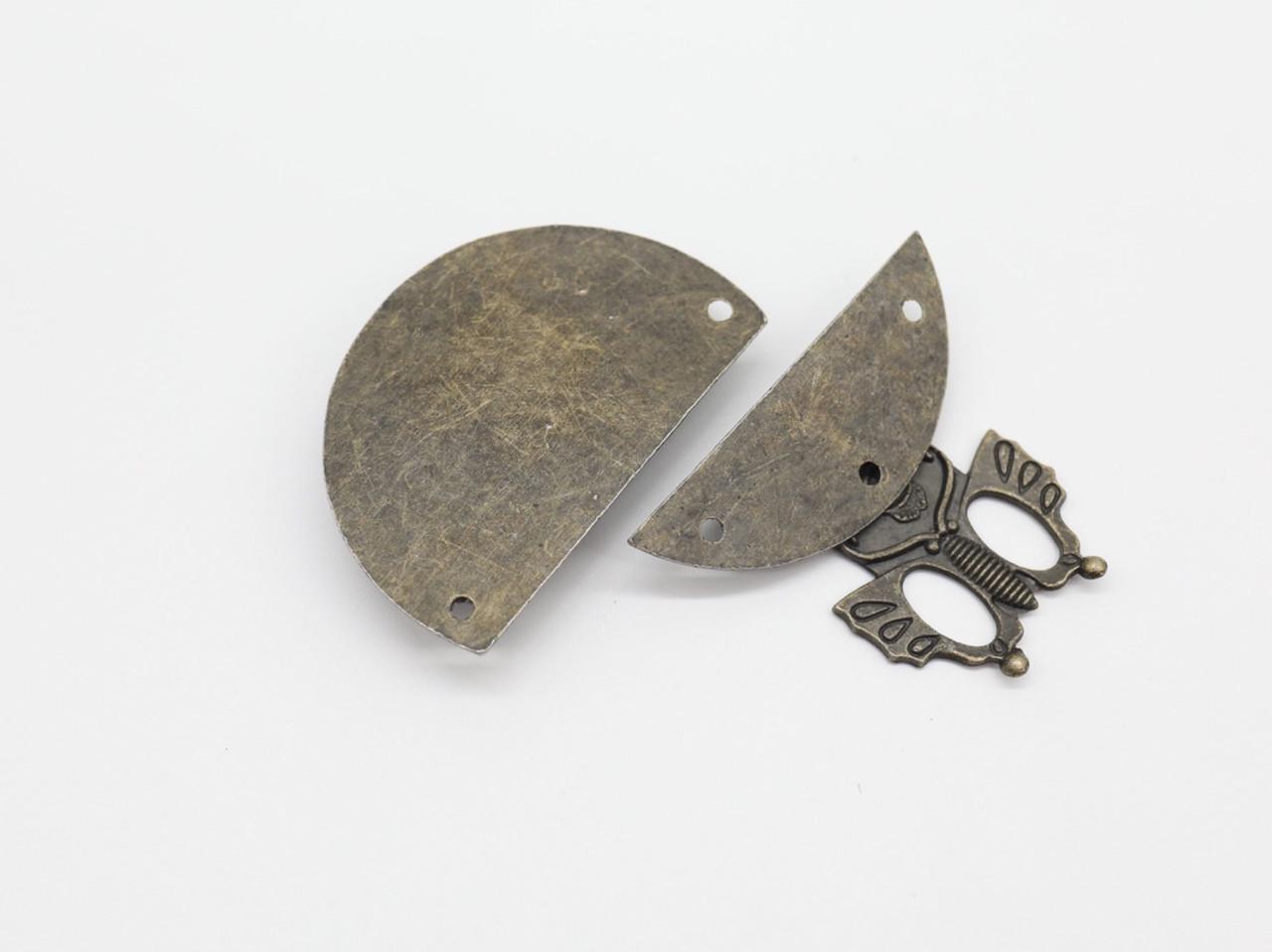 Замок накладной круглый 58х58 мм Антик (30954320) - фото 3