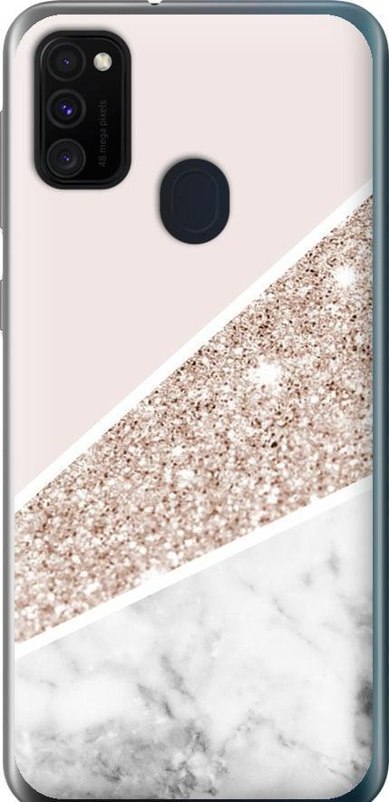 Чехол на Samsung Galaxy M21 M215F Пастельный мрамор (4342u-2016-42517)
