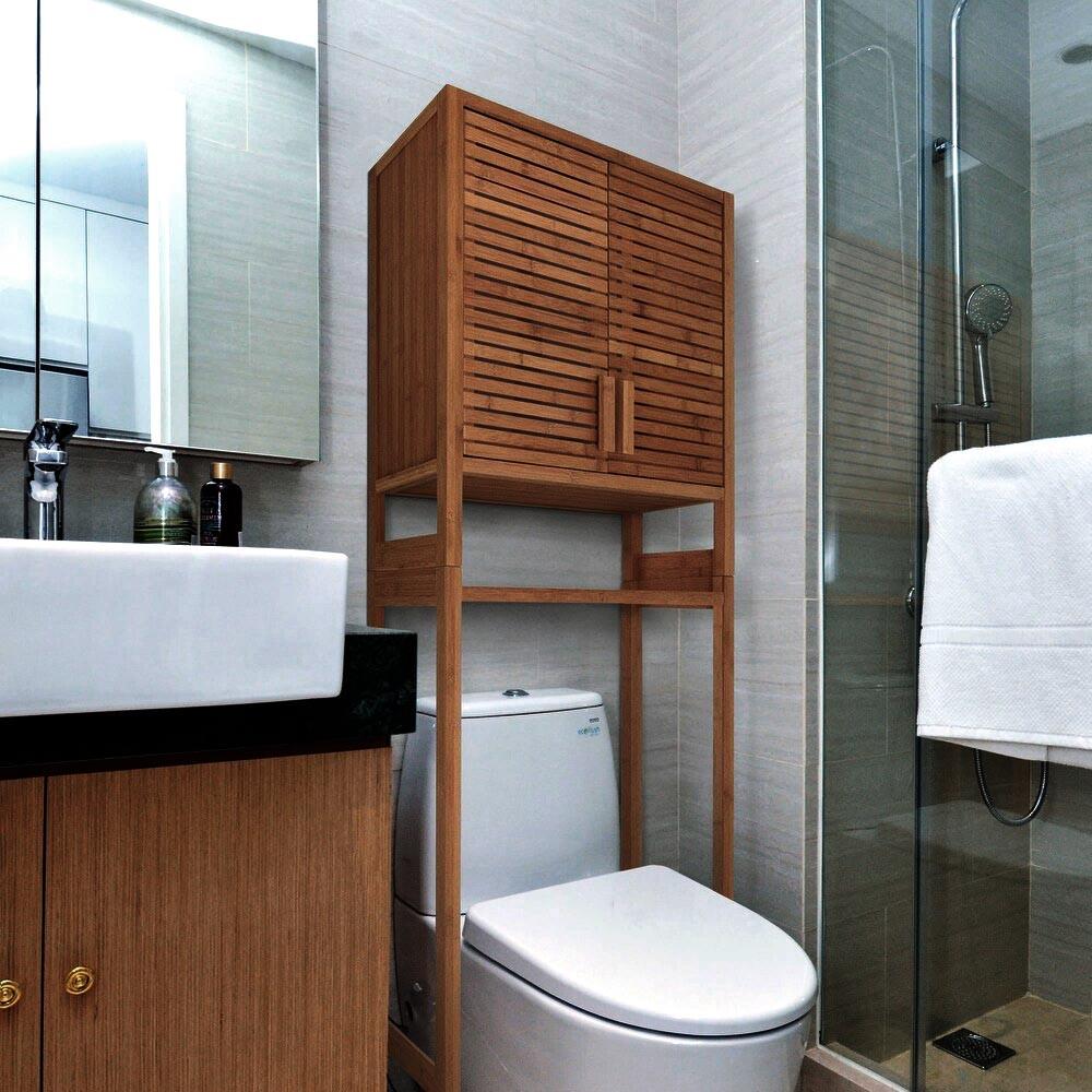 Стеллаж над унитазом из дерева Гадара Мускат (СУТ-001707)