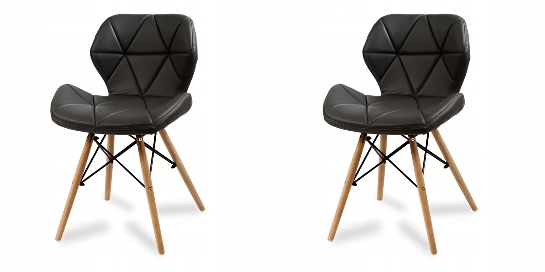 Набор из двух кресел Nordhold в скандинавском стиле 42х72х50 Черный Набор из двух кресел Nordhold в скандинавском стиле 42х72х50 Черный