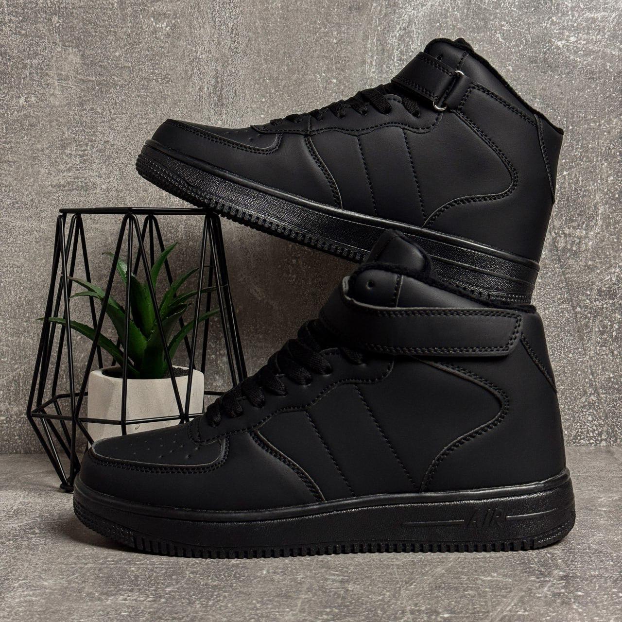 Кроссовки мужские зимние Winter New эко-кожа р. 43 Черный (30253535)