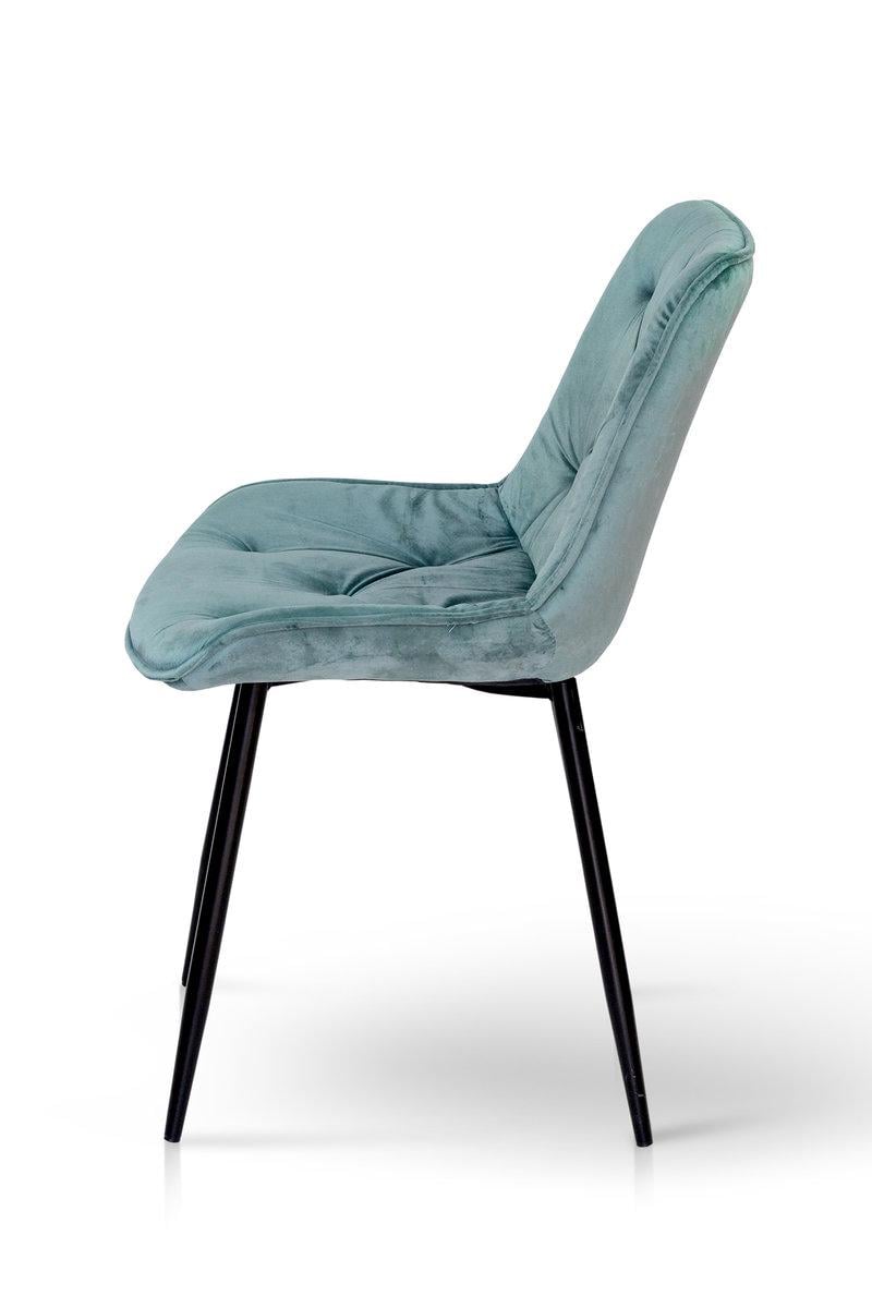 Стілець кухонний Мікс Меблі Прадо Чорний/Велюр/Аквамарин - фото 3