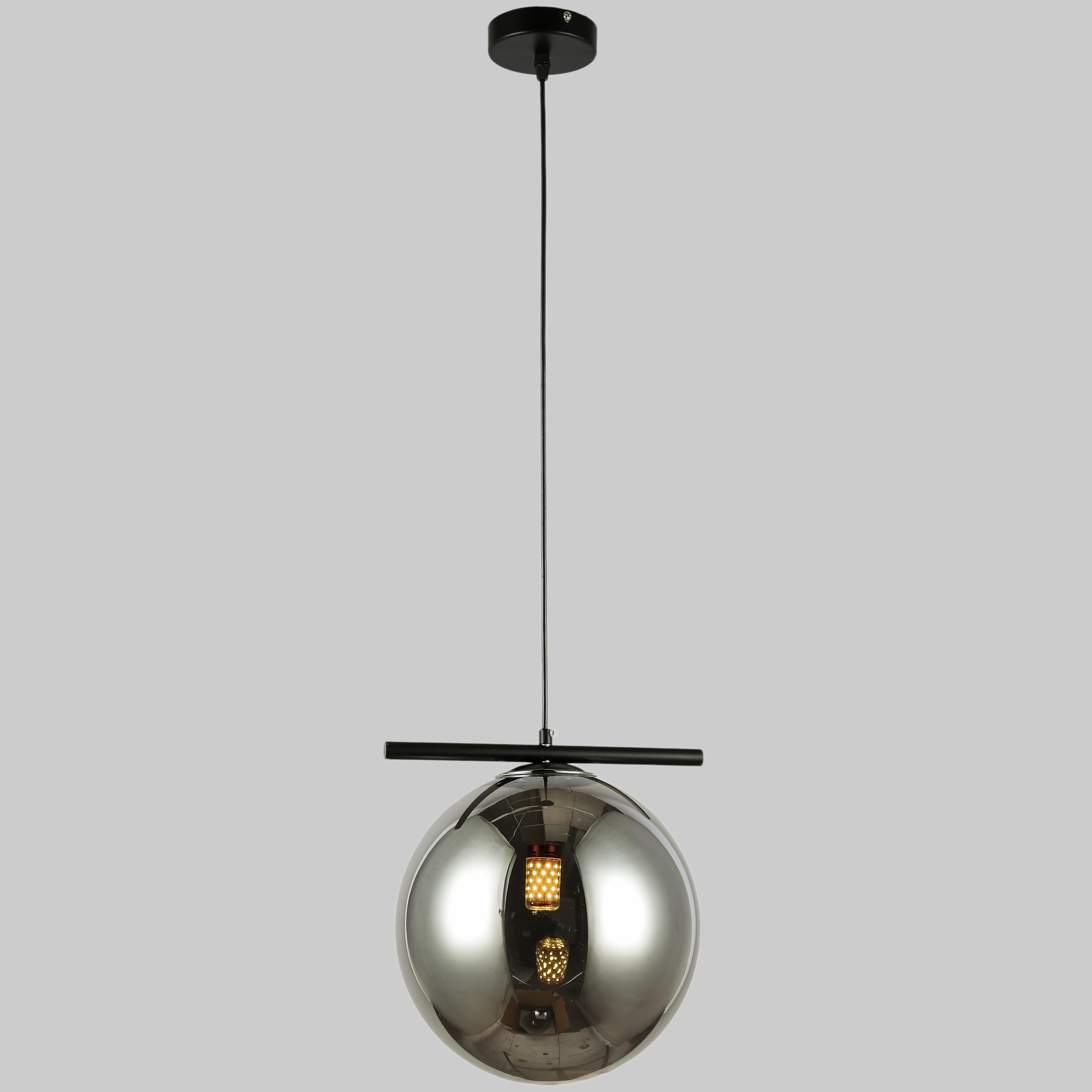 Светильник подвесной с шаром 25 см Черный (84-1023-1 (250mm) BK+BK)