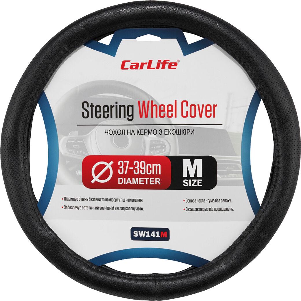Чехол руля CarLife SW141M M 37-39 см Черный (SW141M)