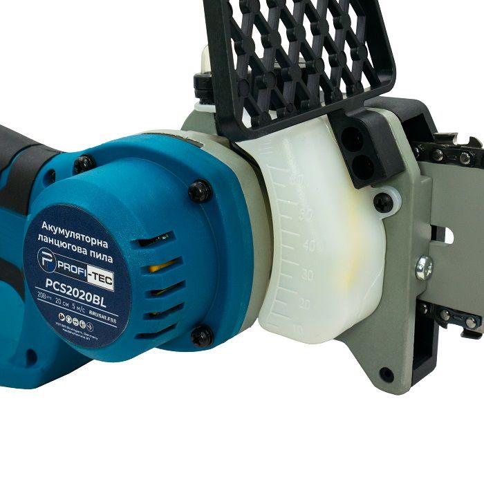 Пила цепная бесщеточная аккумуляторная PROFI-TEC 20V PCS2020BL POWERLine 1хPT2040MP 4,0 Аг (006099) - фото 7 Пила цепная бесщеточная аккумуляторная PROFI-TEC 20V PCS2020BL POWERLine 1хPT2040MP 4,0 Аг (006099) - фото 7