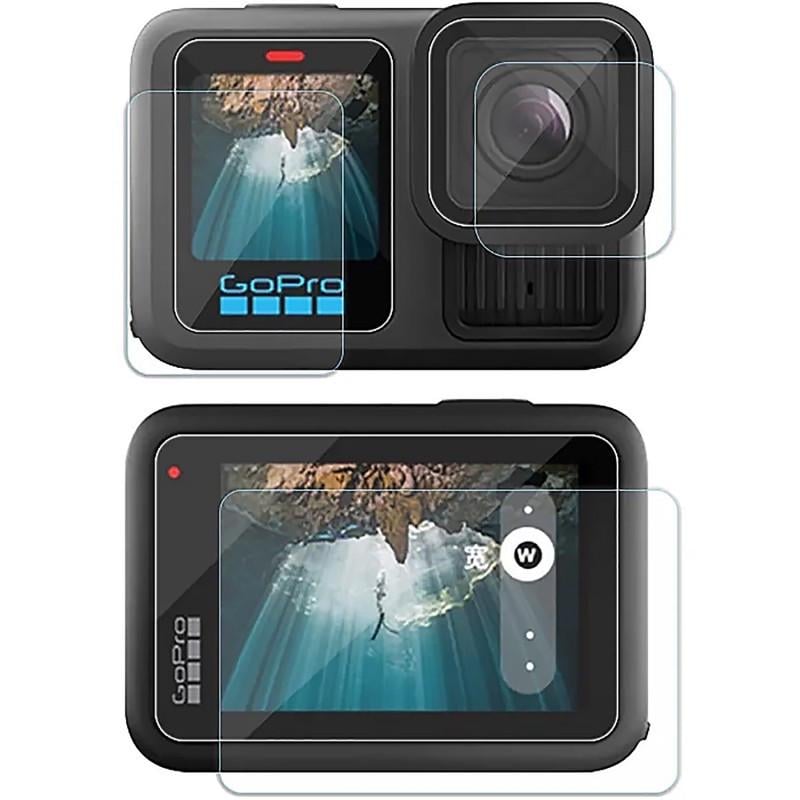 Защитное стекло для дисплея и объектива GoPro Hero 13 на оба дисплея и объектив