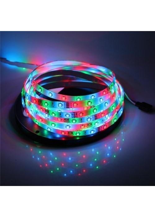 Світлодіодна стрічка SMD 3528 RGB 54 LED/m на силіконі з блоком та пультом керування 5 м Різнокольоровий (43462198) - фото 8