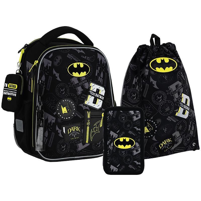 Набор Kite рюкзак + пенал + сумка для обуви SET_DC25-555S Batman