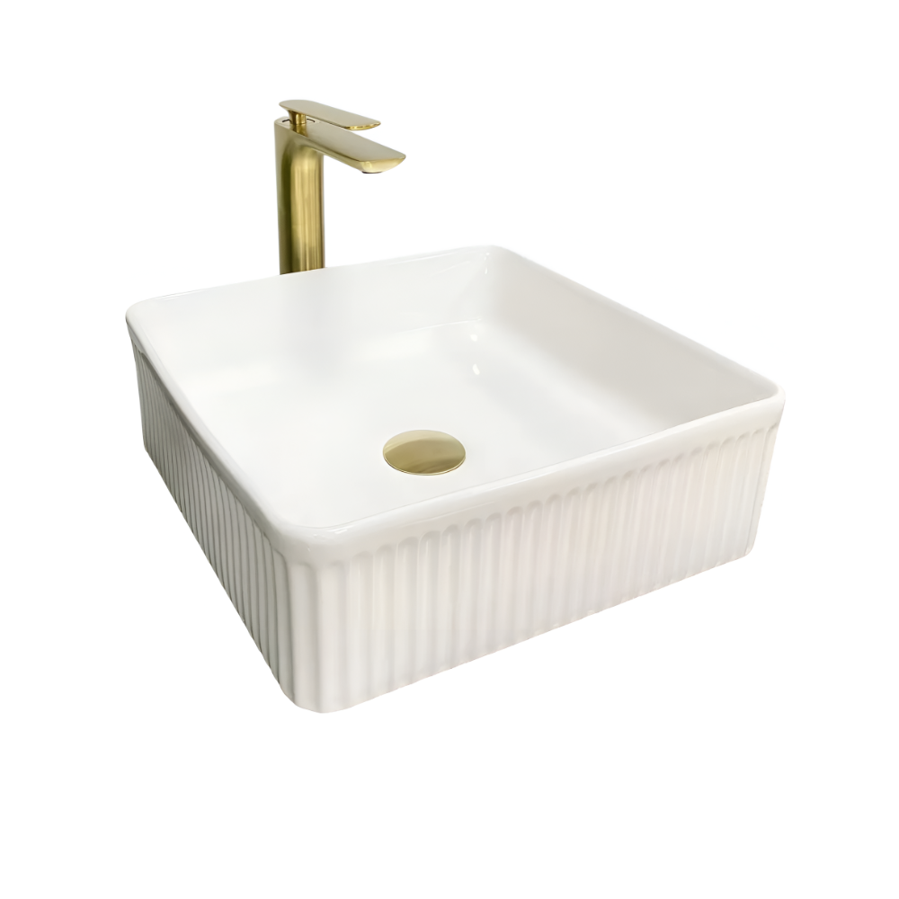 Раковина накладная VBI Bolzano White 385x385 мм квадратная Белый (RM-VBI-013800)