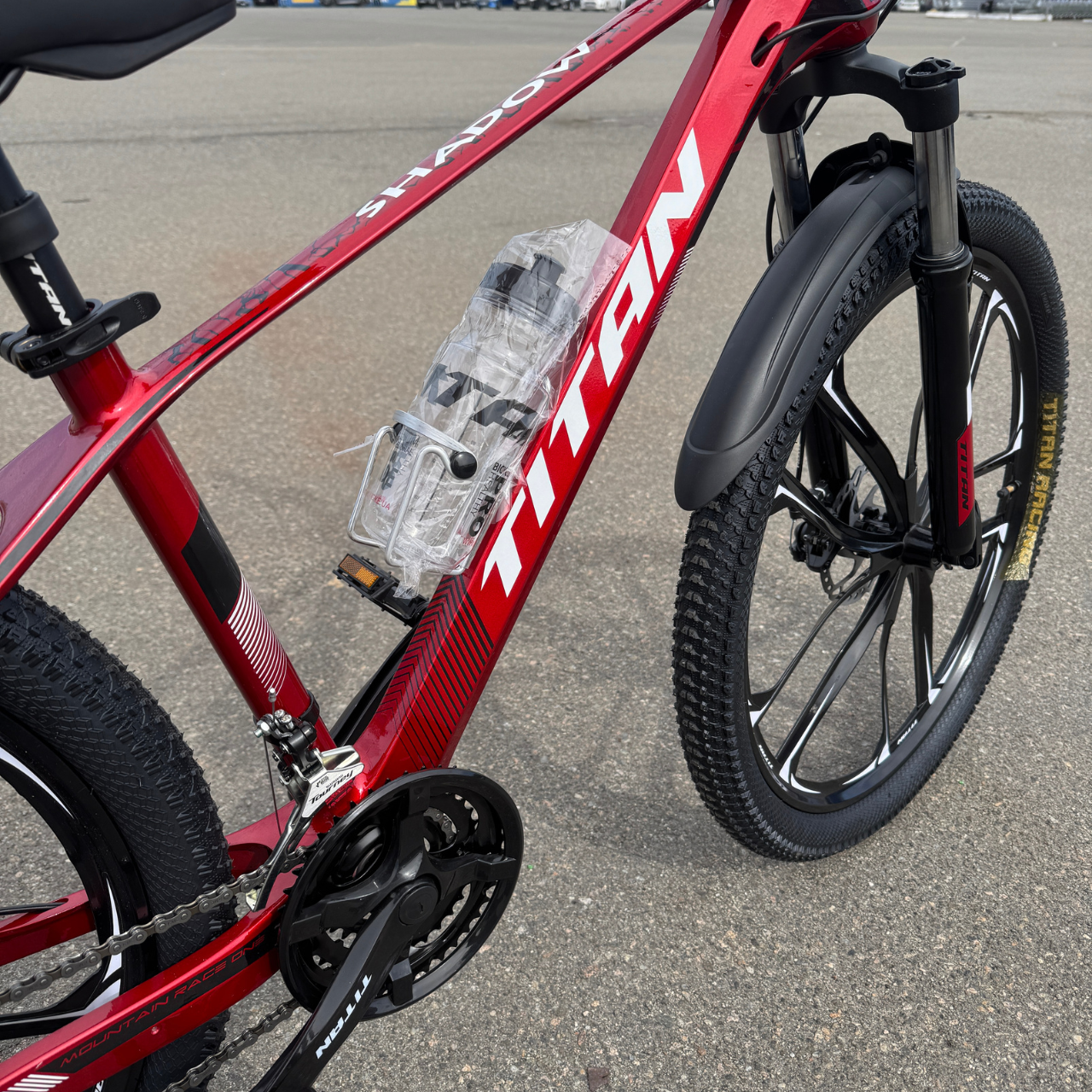 Велосипед подрібний на литих дисках Titan 26" Shadow 2025 15,5" Red/Black - фото 6