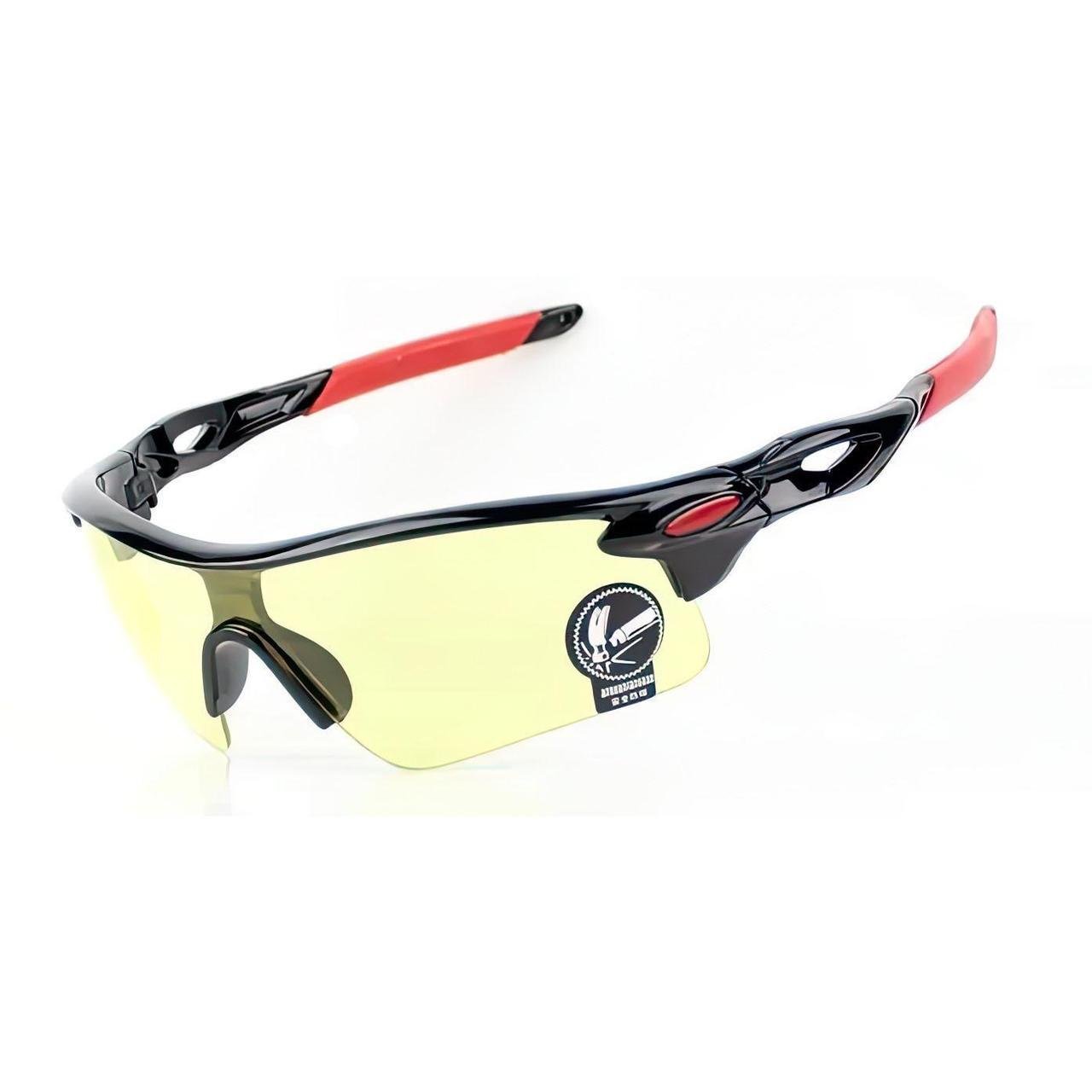 Окуляри спортивні велосипедні з жовтим склом Чорний (Е051520)