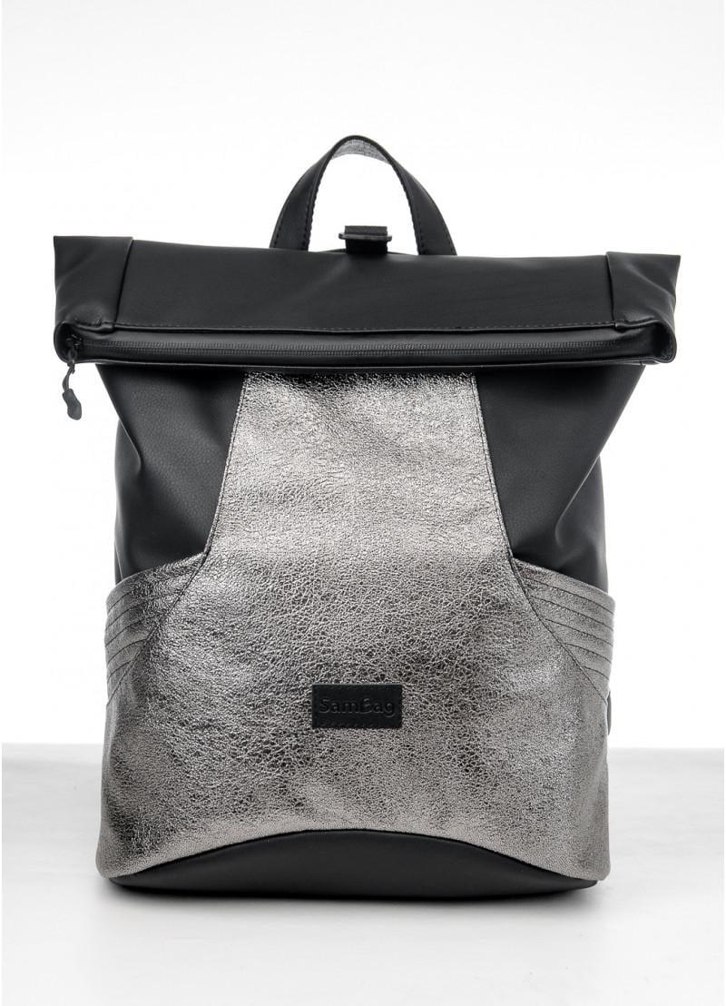Рюкзак чоловічий Sambag RollTop MQN Срібний/Чорний (24320635)