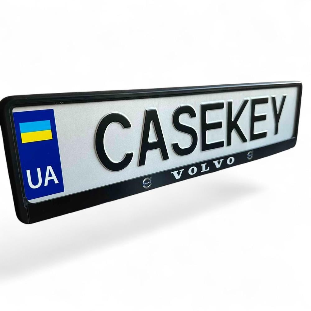 Авторамка с лакированной печатью Volvo (voramka1)