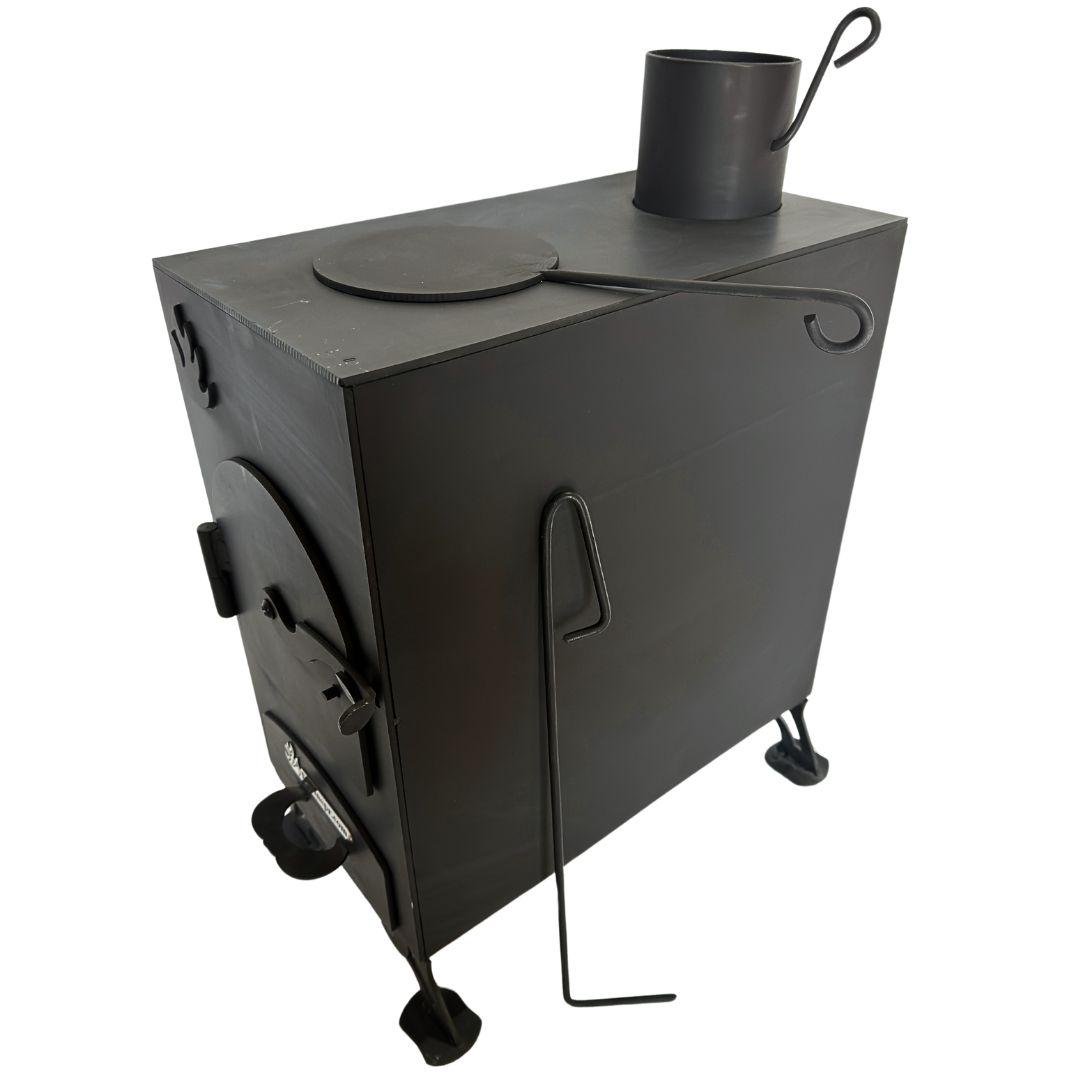 Піч буржуйка тривалого горіння Вогонь з варильною поверхнею сталь 4 мм - фото 2