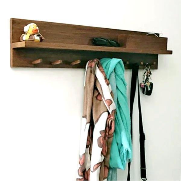 Вешалка для сумок из дерева Сорнас 8 Капучино (ВСУ-804009)