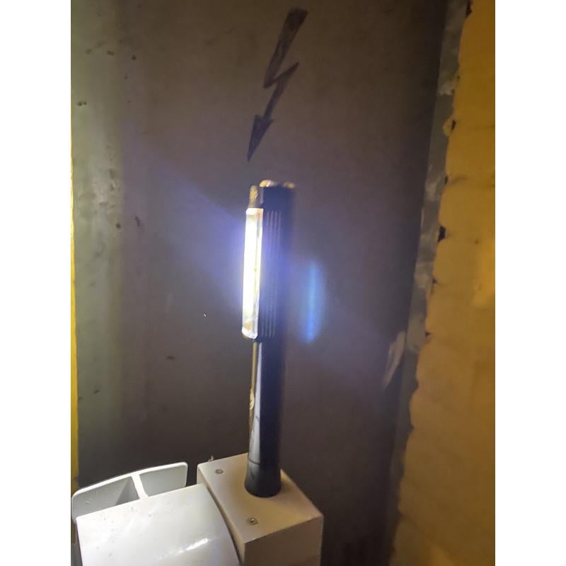 Ручной светодиодный фонарь на батарейках 6W магнитным держателем - фото 9