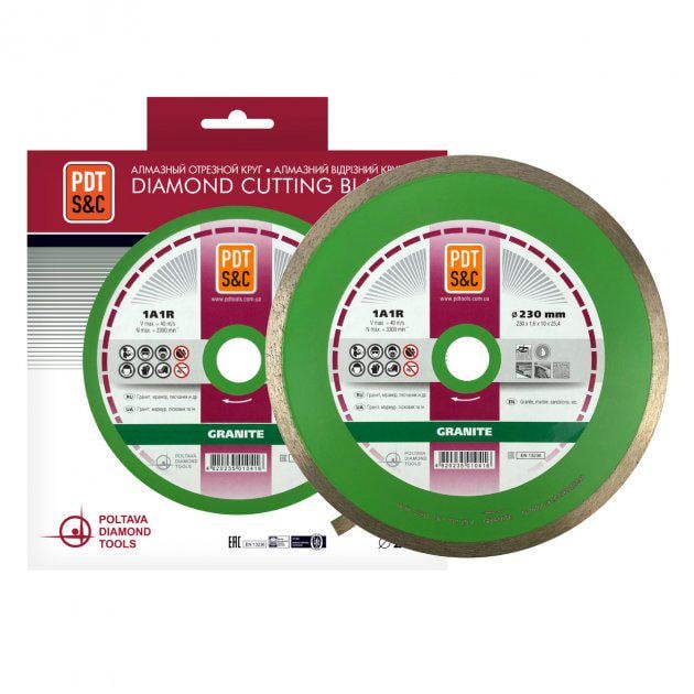 Диск алмазный PDTools 1A1R Granite 230х1,6х10х25,4 мм (4820235010416)
